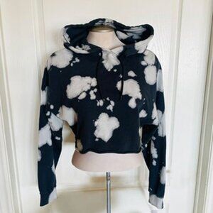 Wego Japan Crop Hoodie Sweatshirt Dip-Dyed Small